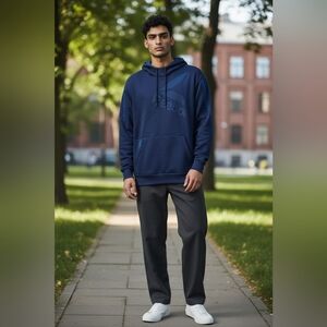 Reebok Men's Hoodie Size XL Pullover Dri-tek With Inter Fleece